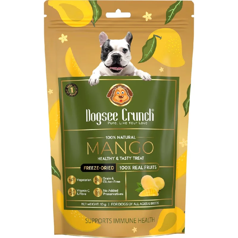 4 FOR $11 (Exp Feb25): Dogsee Crunch Mango Grain-Free Freeze-Dried Dog Treats 10g