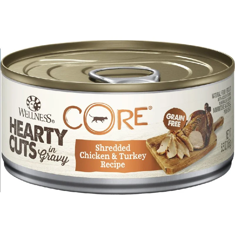    - Royal Canin cat food recommendations  20% OFF: Wellness CORE Hearty Cuts Shredded Chicken & Turkey Grain-Free Canned Cat Food 156g