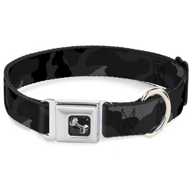 Buckle-Down Bone Camo Charcoal - Collar/Leash