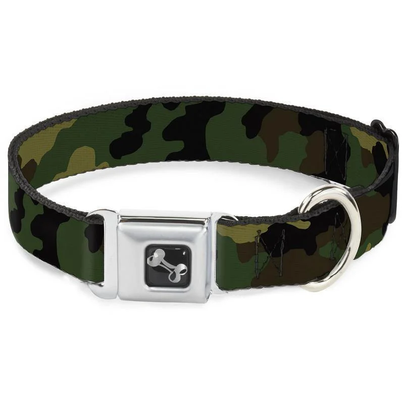 Buckle-Down Bone Camo Olive - Collar/Leash