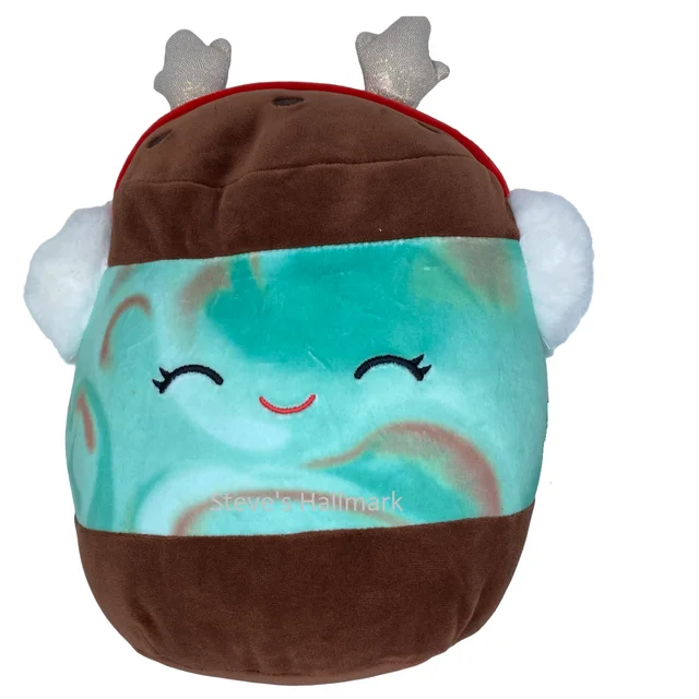 Pet toysChristmas Squishmallow Revna The Mint Swirl Ice Cream Sandwich with Earmuffs 5" Stuffed Plush by Kelly Toy