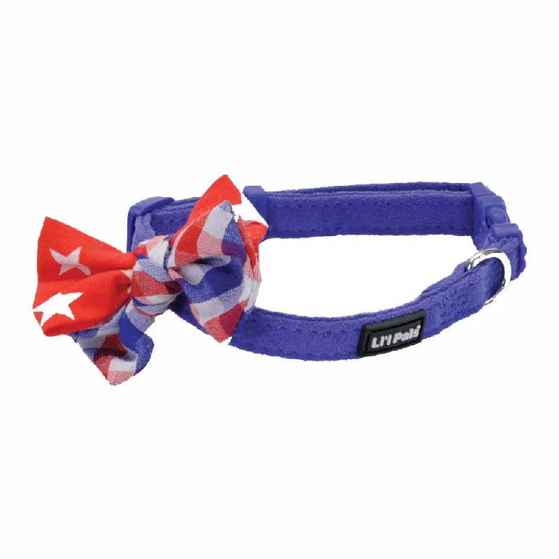 Blue with Red White and Blue Bow