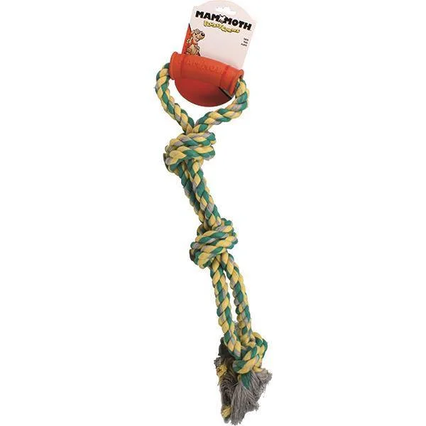 Mammoth Flossy Chews Twin Tug with Handle - Medium