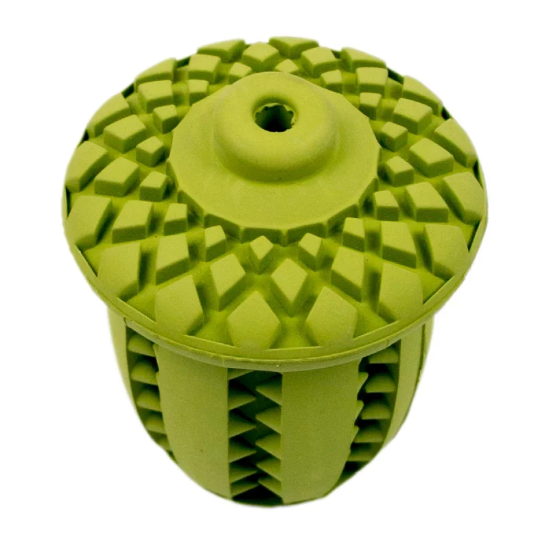 - Travel pet toy recommendationsNatural Rubber Acorn Toy – 3″