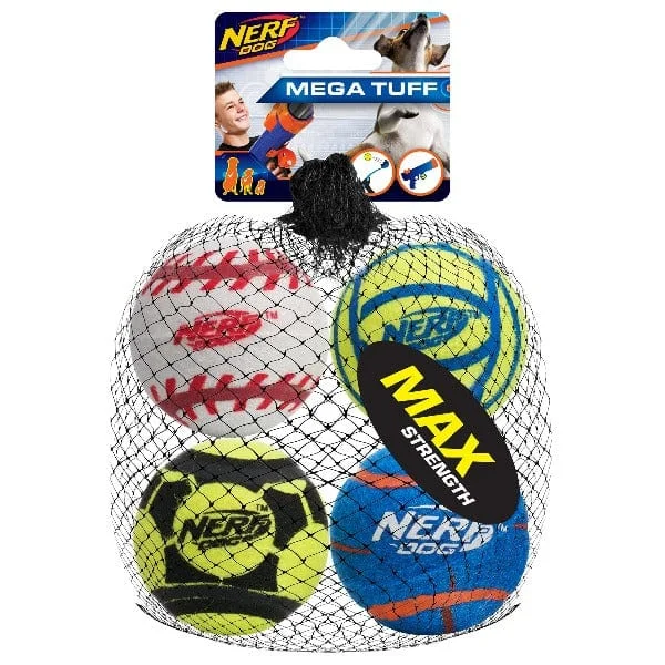 - Travel pet toy recommendationsNerf Dog Tuff Sports Ball Medium 4-Pack Toy