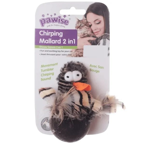 Pawise Chirping Mallard Cat Toy