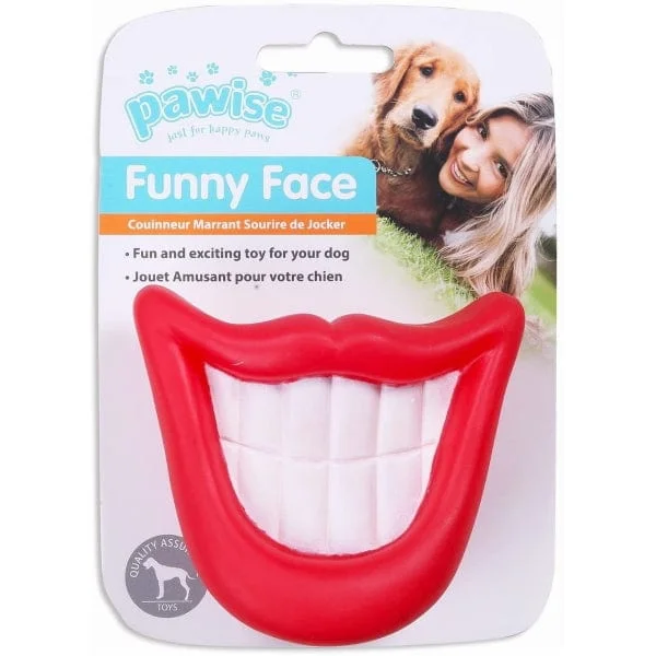 Pawise Vinyl Funny Face Dog Toy