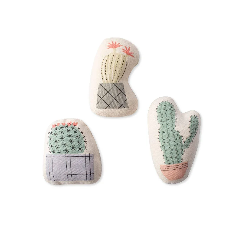 - Precautions for using pet toysPotted Cactus Canvas Mini Toy Set of 3