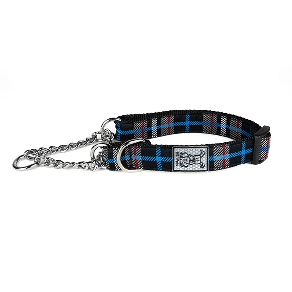 RC Pets Black Twill Plaid Training Collar - Available in Multiple Sizes