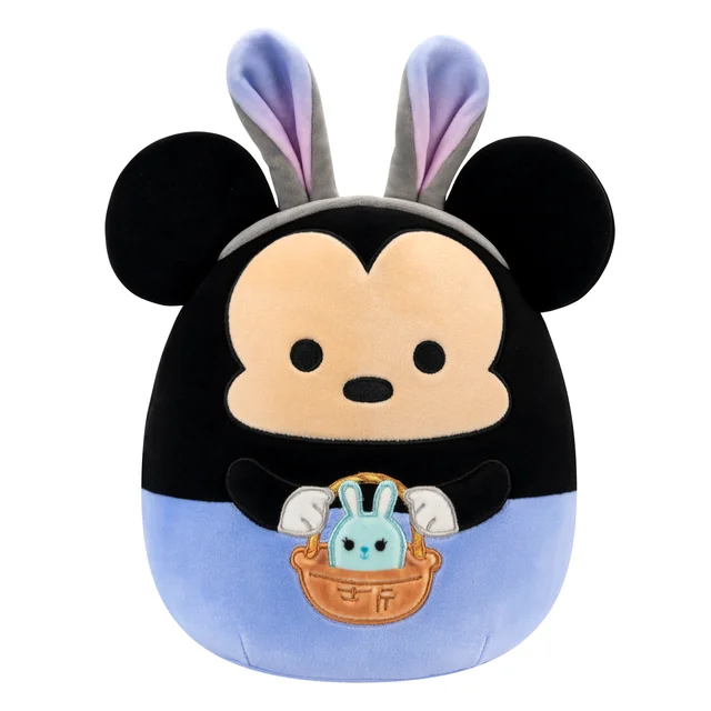 Pet toysSpring Squishmallow Disney Mickey in Blue Pants with Bunny Ears Holding Blue Bunny Easter Basket 8" Stuffed Plush by Kelly Toy