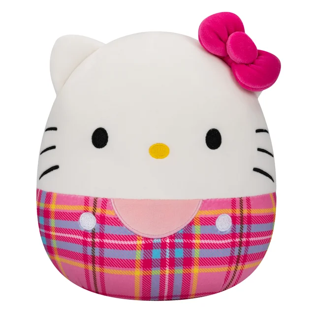  -Non-toxic pet toy recommendationssquishmallow-sanrio-hello-kitty-in-pink-plaid-8-stuffed-plush-by-kelly-toy