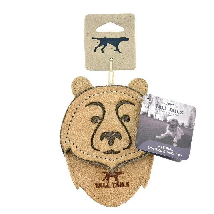 - Precautions for using pet toysTall Tails Leather Dog Toy - Bear