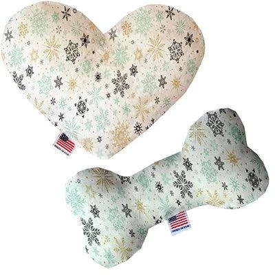 - Pet toy safety reviewsVintage Snowflakes Bone Dog Toy