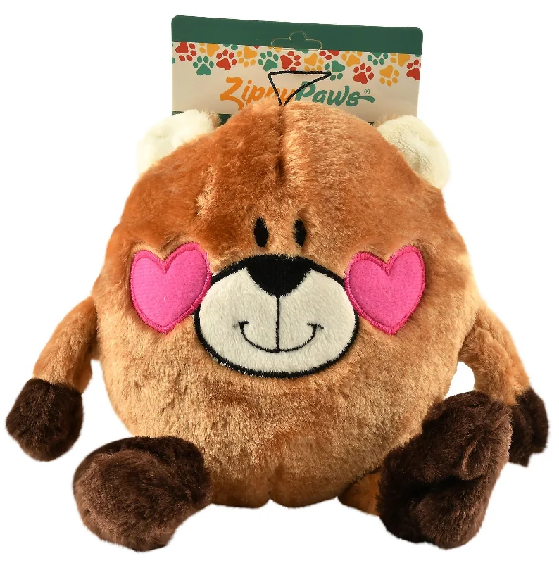 Zippy Paws Braineys Bear in Love Dog Toy