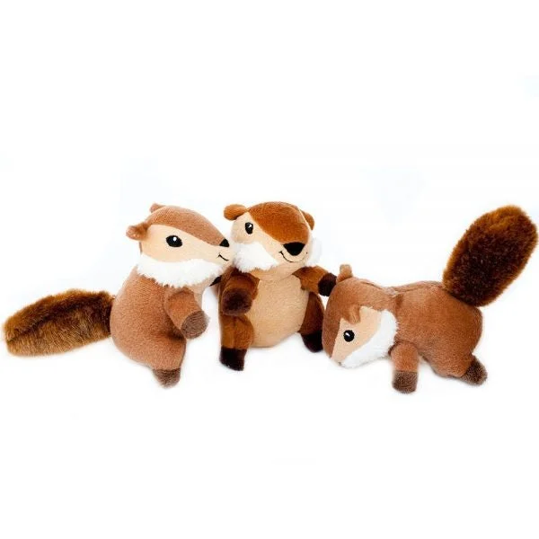 - Cat teasers selectionZippyPaws Miniz Chipmunks 3-Pack Plush Dog Toys