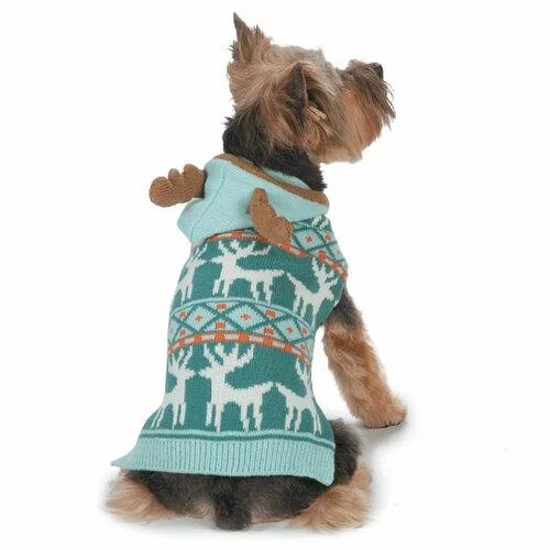 Blue Antler Dog Sweater