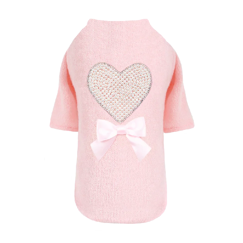 Pearl Heart Dog Sweater