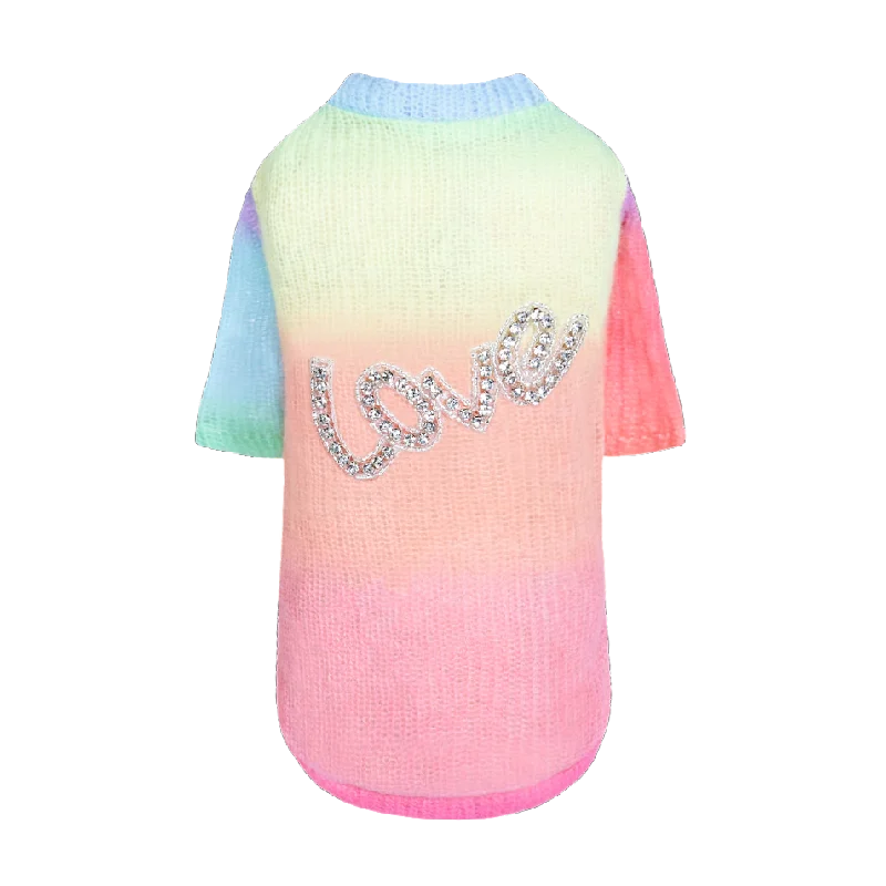 Love Dog Sweater: Rainbow