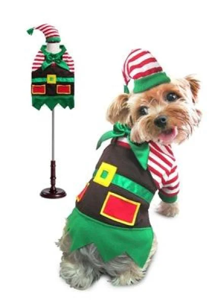 Santa's Elf Dog Costume